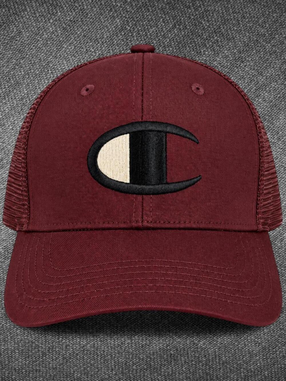 Champion Burgundy Mesh Trucker Snapback Hat NWT